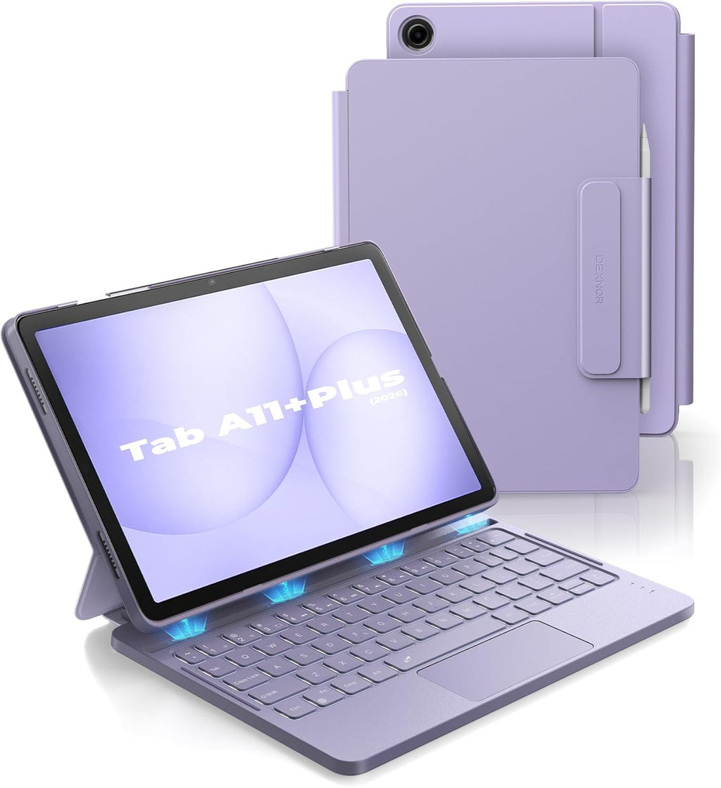 for Samsung Galaxy Tab A11+ Plus Case with Keyboard Ultra-Light | Ultra-portable, Magnetic Folio, Multi-Touch