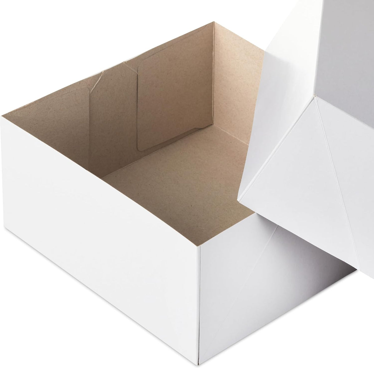 8" Square Gift Boxes with Lids, 5-Pack (White)