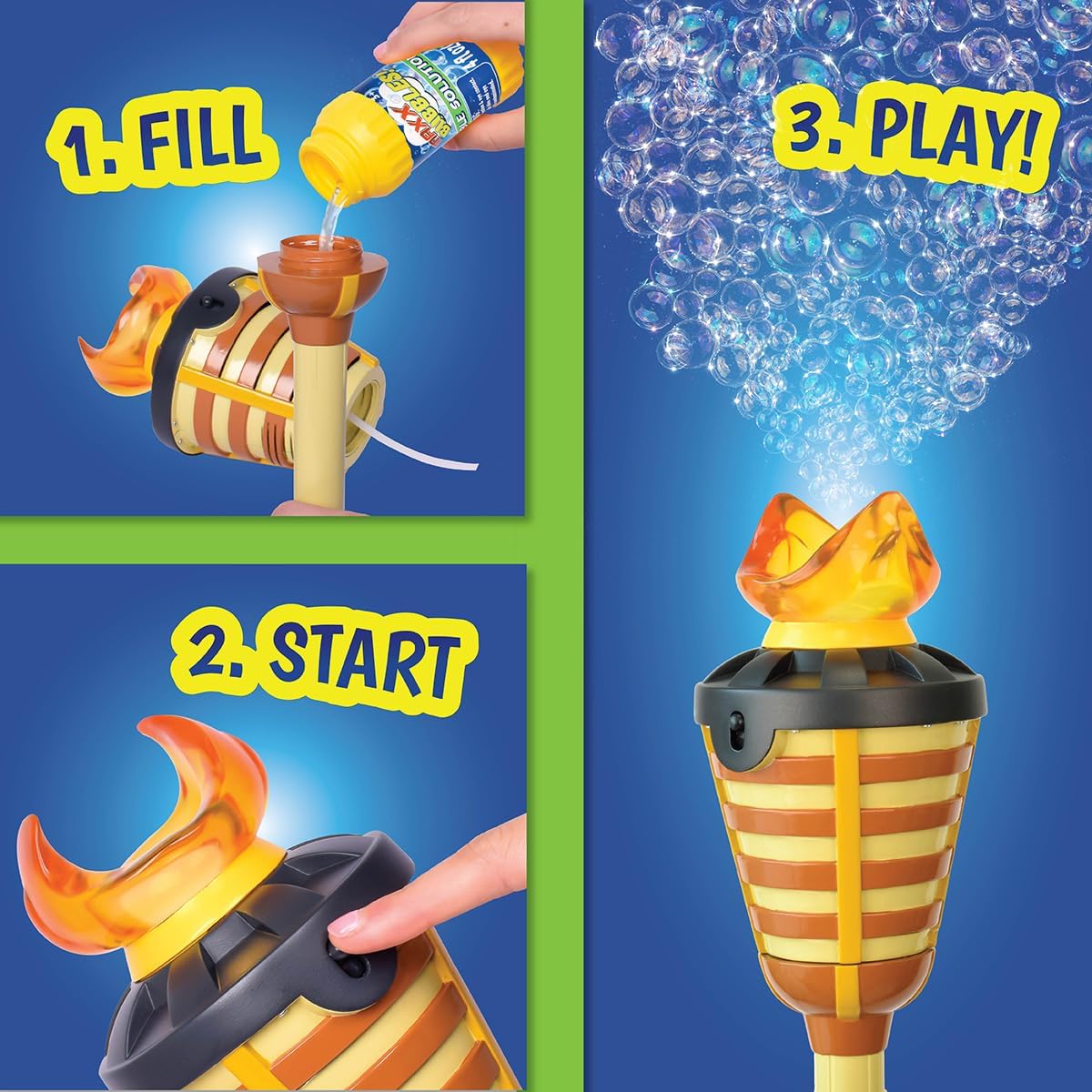 Tiki Torch Bubbler - Bubble Machine - for Kids, Teens