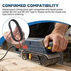 6860069 Timing Drive Belt Compatible with Ryobi BE-321 Sanders, 2-Pack