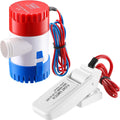 Boat Bilge Water Pump12V 1100 GPH with Float Switch for Boats, 2 Pieces