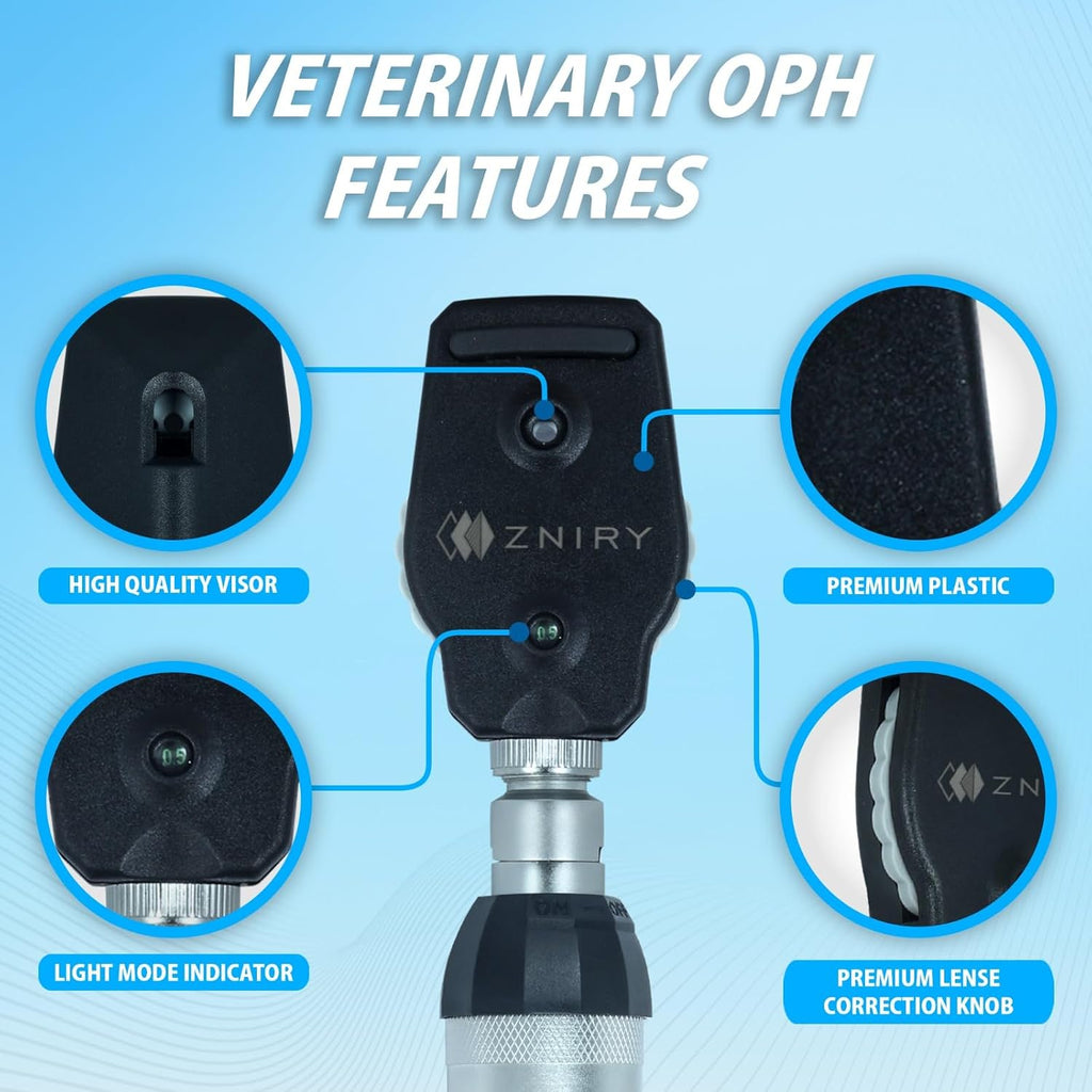 Veterinary Otoscope & Ophthalmoscope Diagnostic Set for Dogs, Cats & Small Animals | Veterinary Ear & Eye Examination