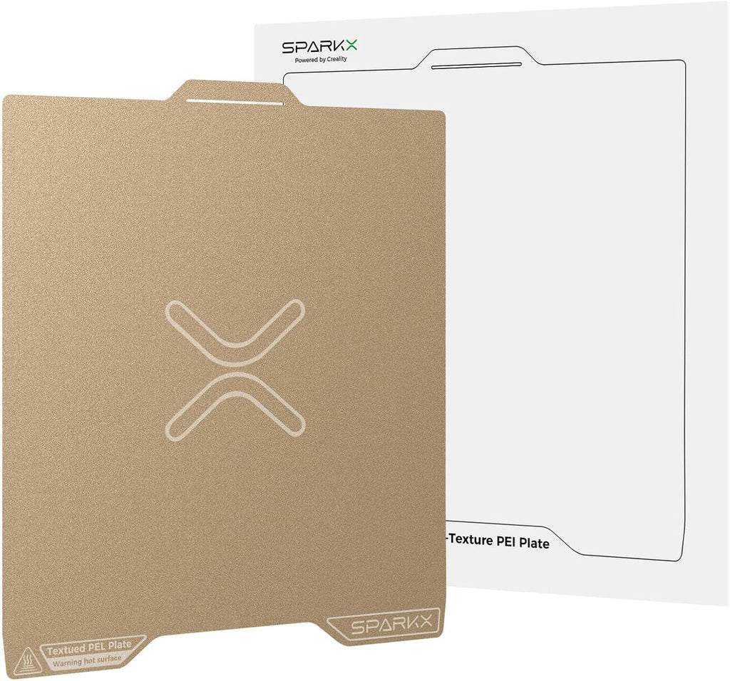 Official SPARKX i7 Build Plate, Double Sided Textured PEI Sheet, 265×300mm Magnetic Flexible Removable Spring Steel