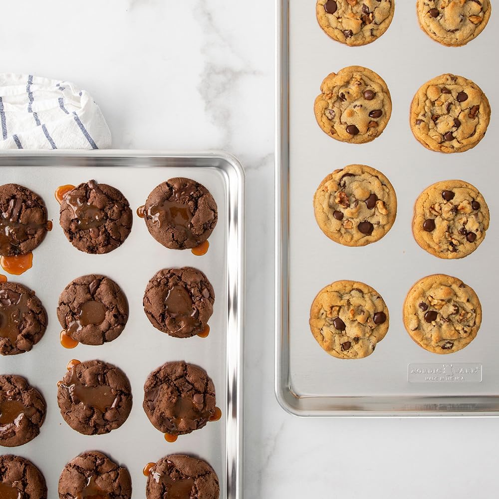 Extra Large Baking Sheet, 21 x 15 inches, XL Big sheet pan Natural Uncoated Aluminum, Reinforced Steel Rim Prevents