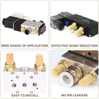 10PCS Pneumatic Exhaust Muffler,1/8" Adjustable Brass Flow Control Silencer