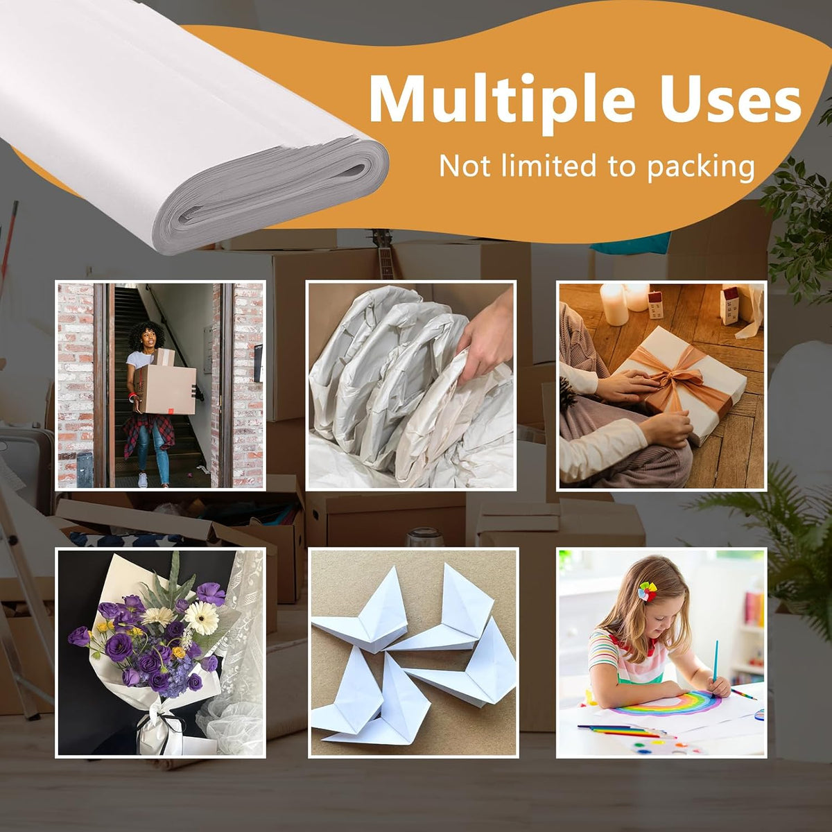 Packing Paper Sheets for Moving,Newsprint Paper Large Sheets for Fragile Items