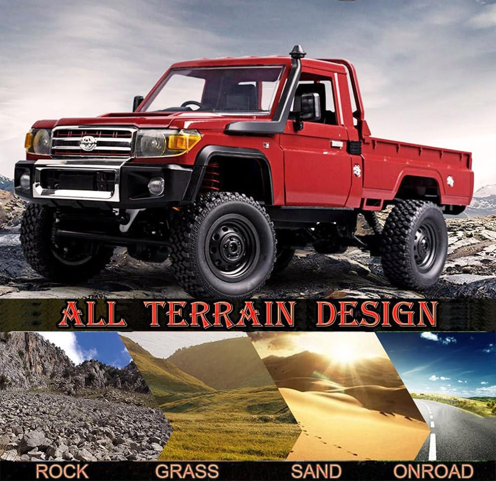 RC Rock Crawler RC Truck 4x4 Toyota LC79 MN82 RC Crawler 1/12 Scale | Remote Control Pickup Off Road All Terrain 280