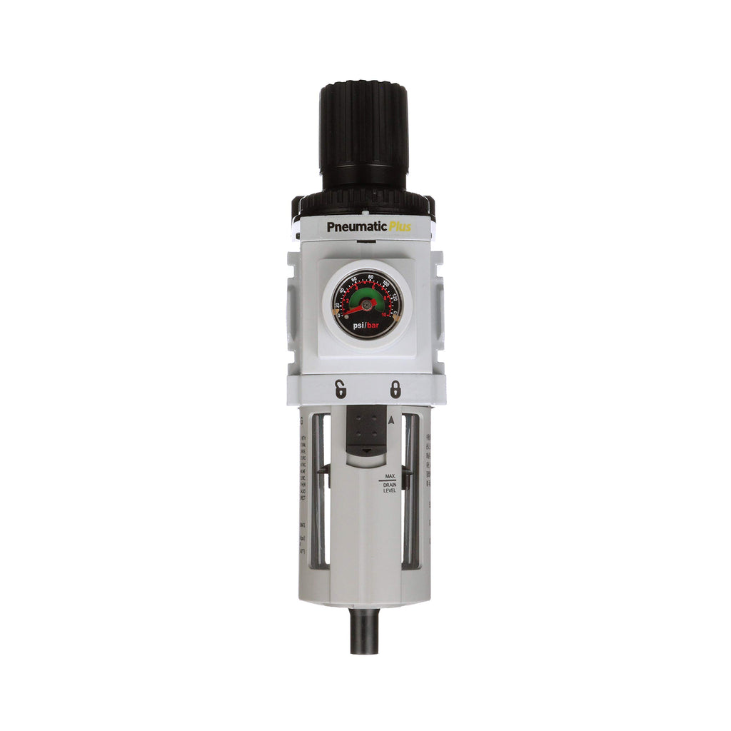 PneumaticPlus PPP3-N02BG Air Filter Regulator Combo 1/4" NPT, 5 Micron