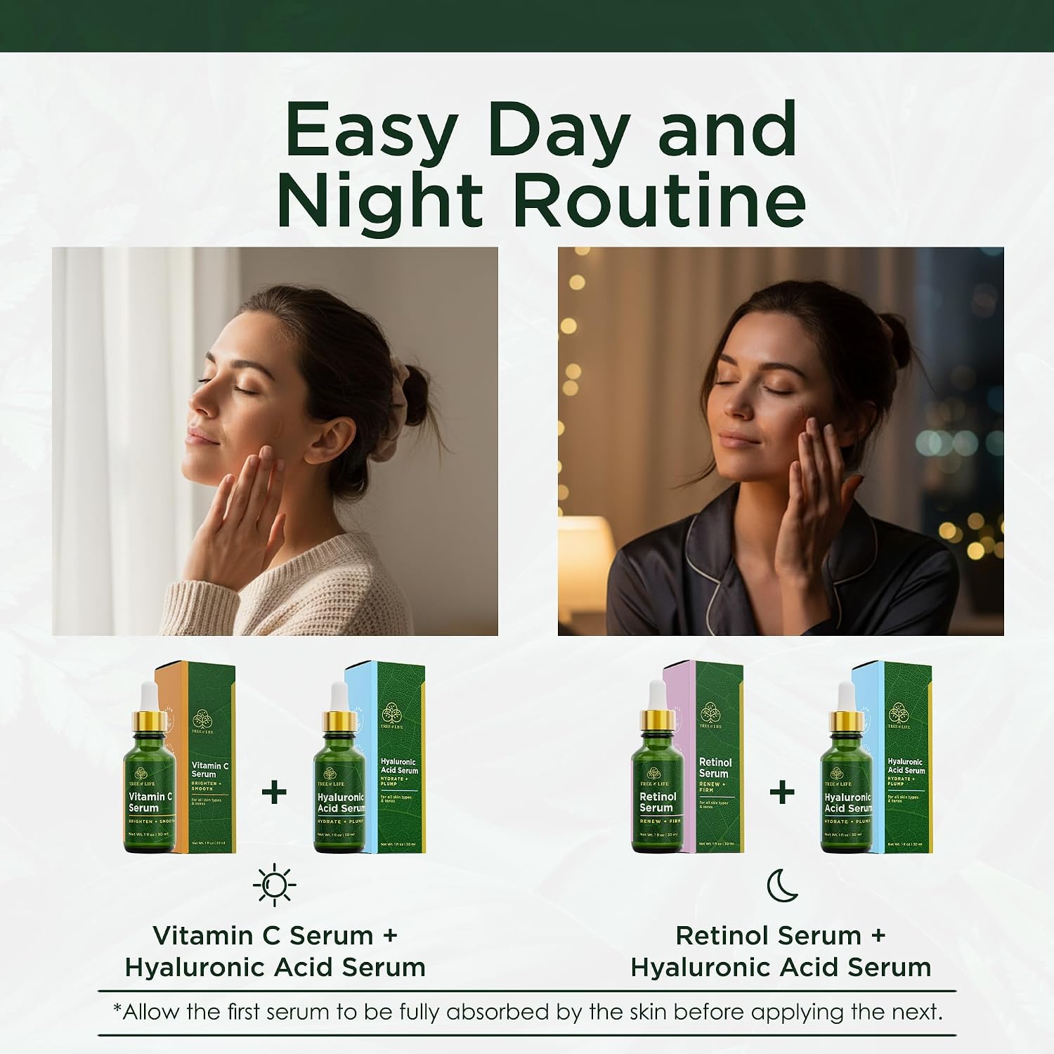 Beauty Facial Skin Care Set, Brightening, Firming, Hydrating, Dry Face, Dermatologist Tested - Vitamin C Serum