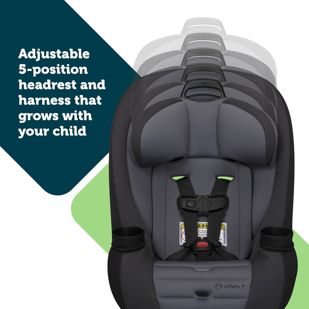 Ellaris 3-in-1 Convertible Car Seat, Slim Fit Design, Rear & Forward-Facing, 5-Position Headrest, Travel-Friendly