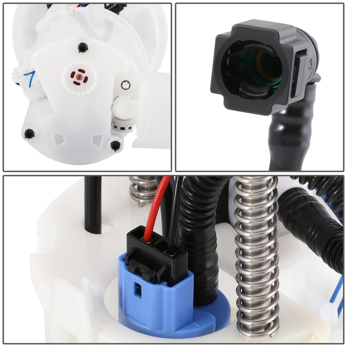 Auto Dynasty E2556M Electric Fuel Pump Module Assembly Compatible with Ford Focus 2000-2002, 12V, White