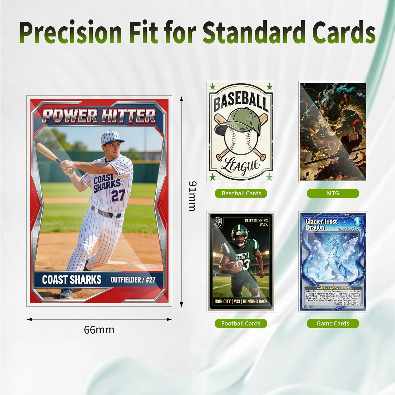 600 Counts Card Sleeves for Trading Cards, Soft Penny Sleeves Clear Baseball Card Protector Sleeve Perfect fit MTG