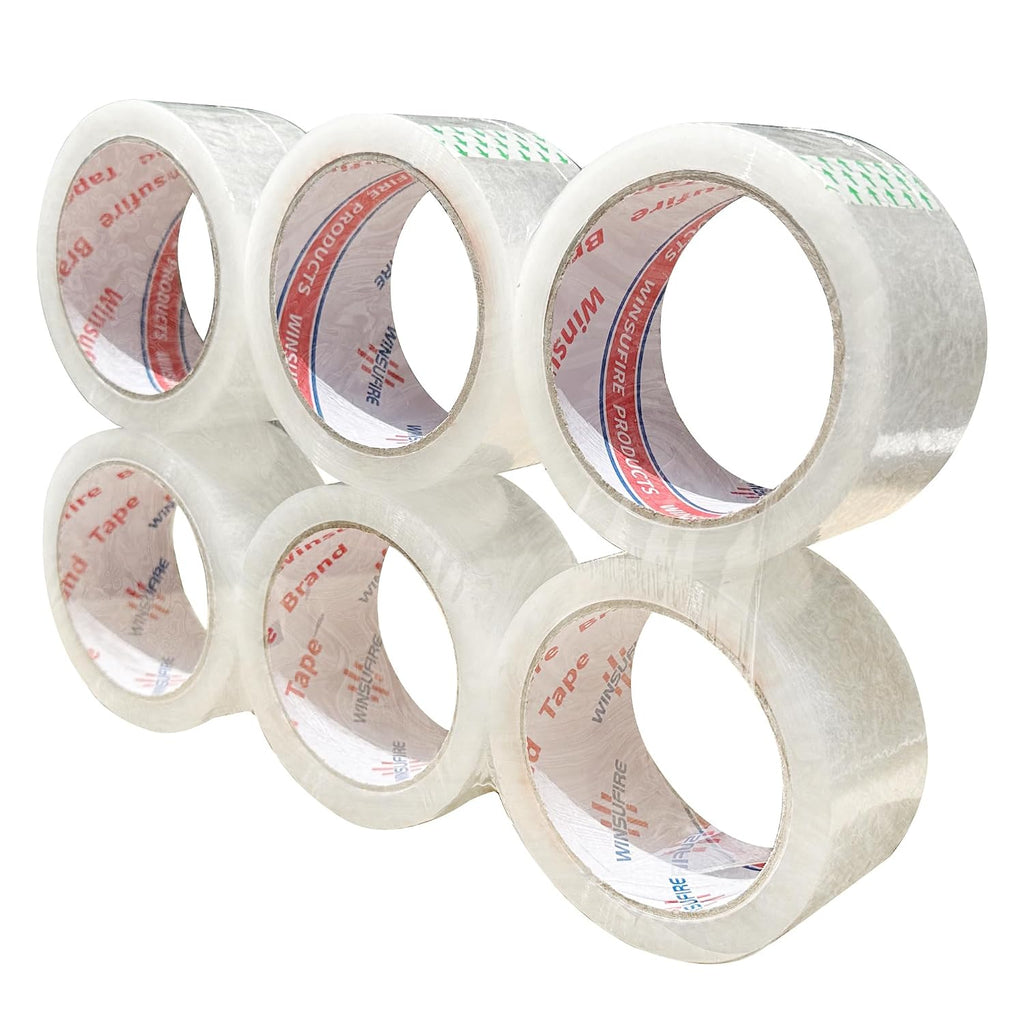 Strong Heavy Duty PackingTape for Shipping, Moving and Taping up Box, Clear Packing Tape,Total 390Y, 1.88 inch x 65