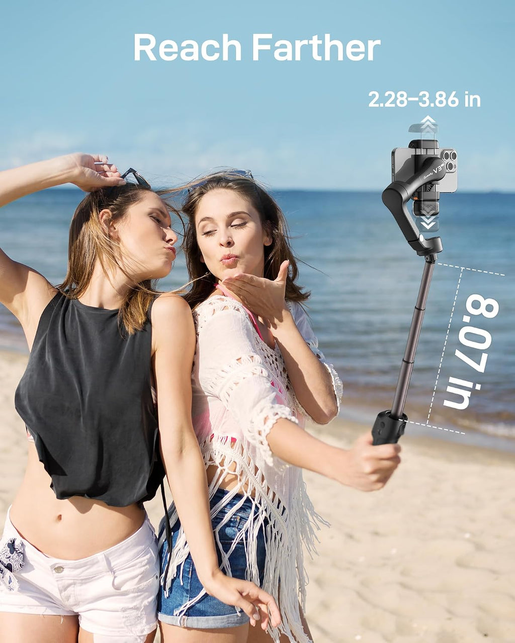 iSteady V3 Ultra 3-Axis Gimbal Stabilizer for iPhone & Android | AI Live Feed Monitoring, AI Auto Tracking