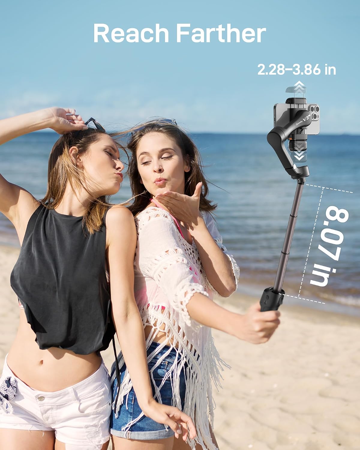 iSteady V3 Ultra 3-Axis Gimbal Stabilizer for iPhone & Android | AI Live Feed Monitoring, AI Auto Tracking