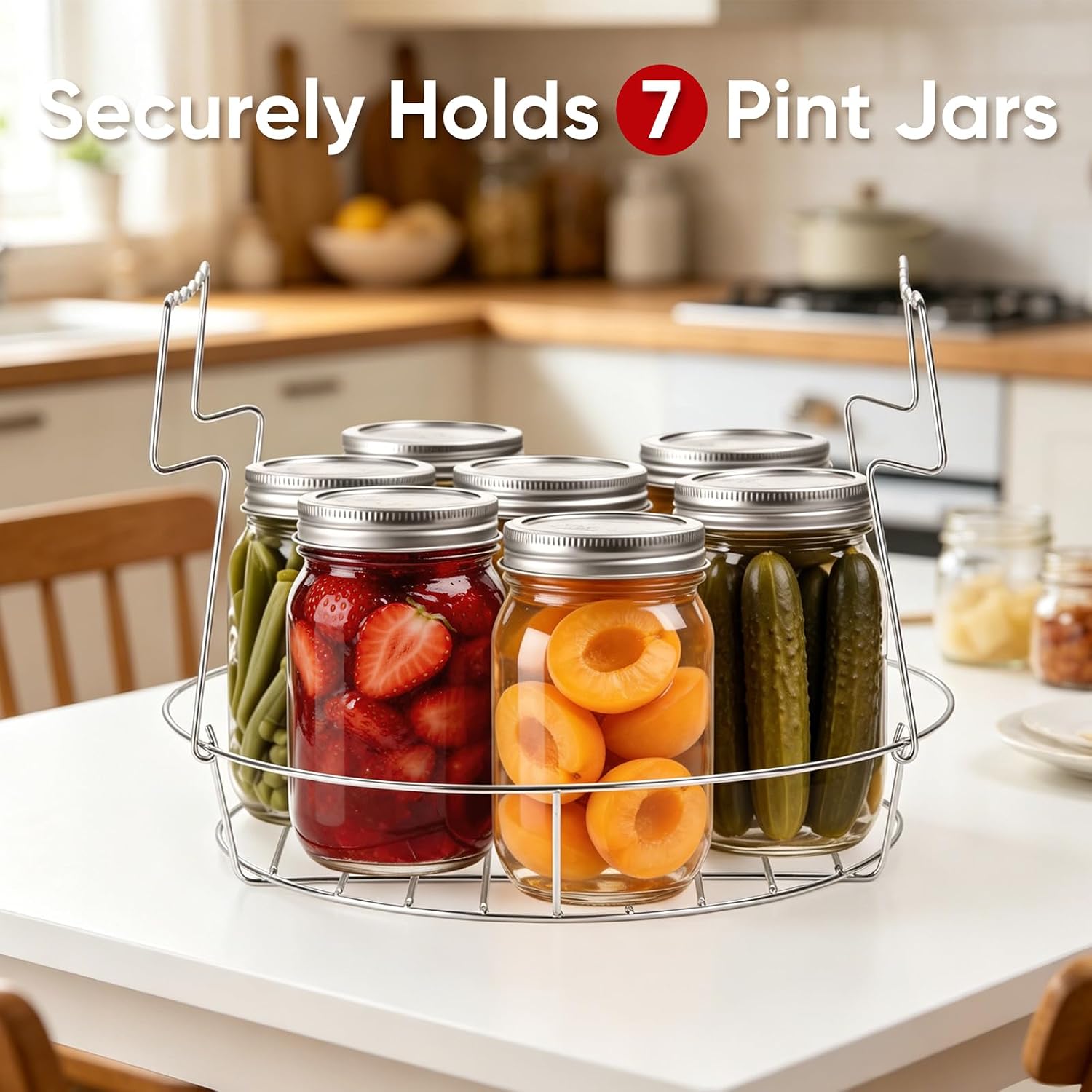 11.4” Stainless Steel Canning Rack, Jar Rack for Water Bath Canner