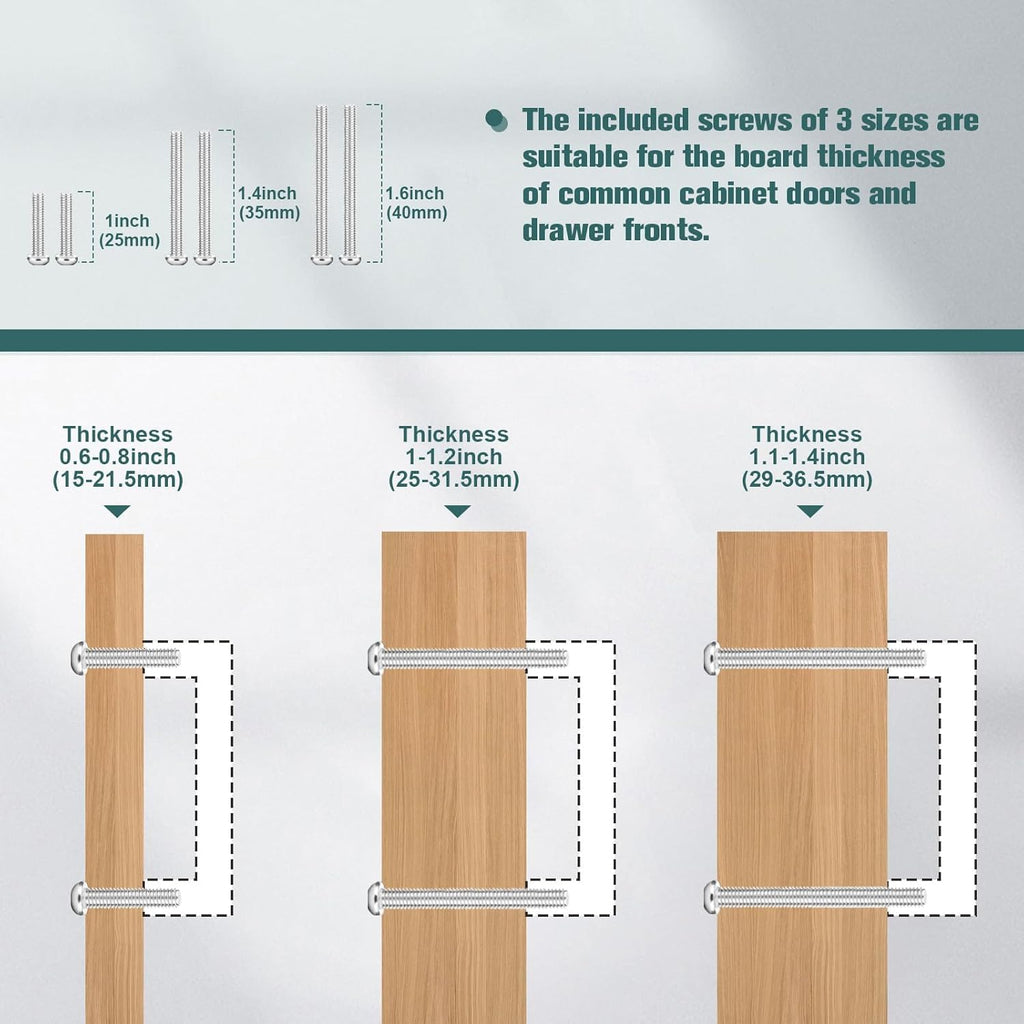 30 Pack Cabinet Pulls - Solid Zinc Alloy Kitchen Bathroom Cabinet Handle & Pull for Drawers, Dressers Cabinets