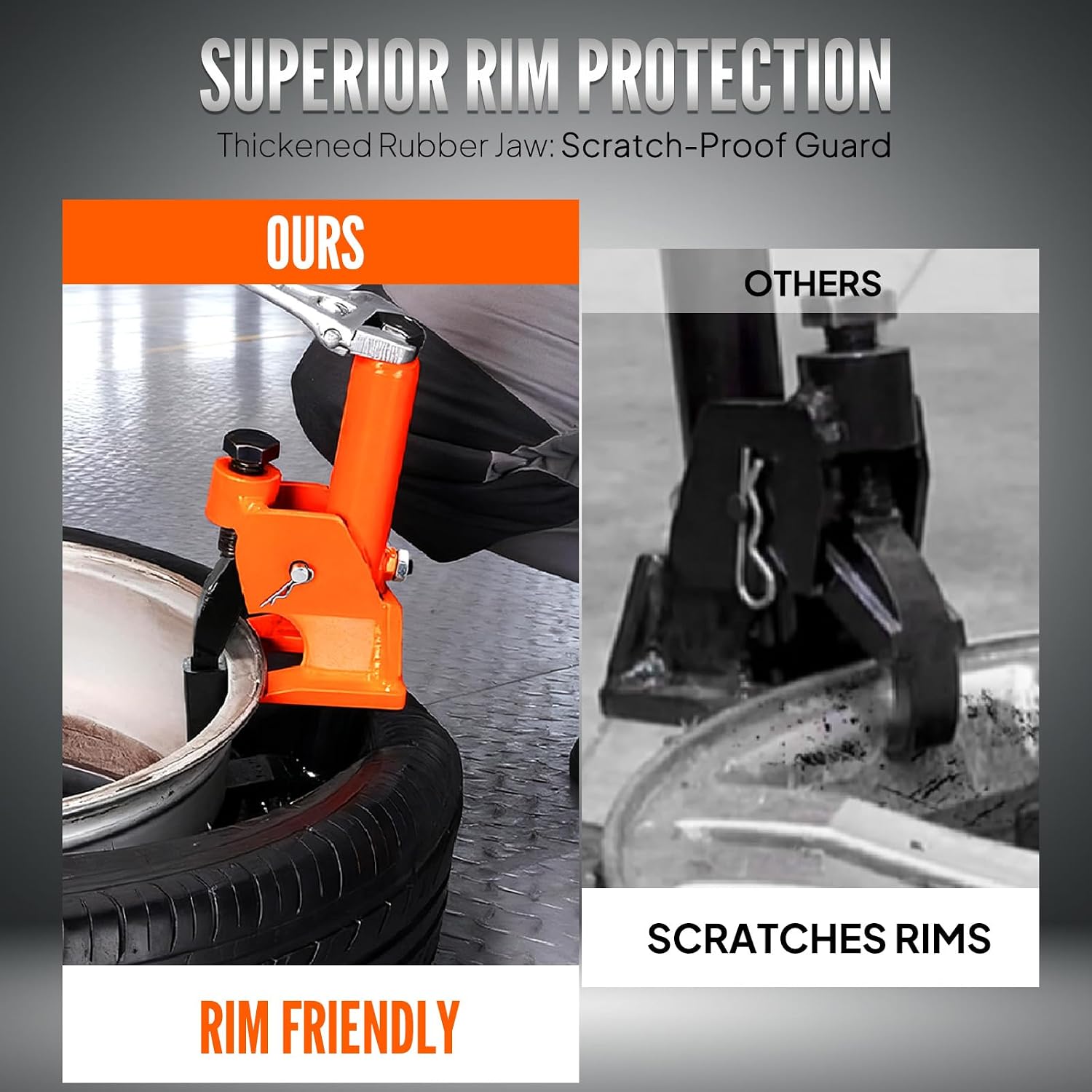 Tire Bead Breaker for 38"-42" with Thickened Rubber Pad, Manual Tire Changer Tool with Scratch-Proof Guard for ATVs