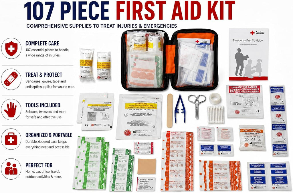 72 Hour Deluxe Emergency Kit, 4-Person 3-Day Backpack, First Aid Kit, Survival Blanket, Power Station, Emergency