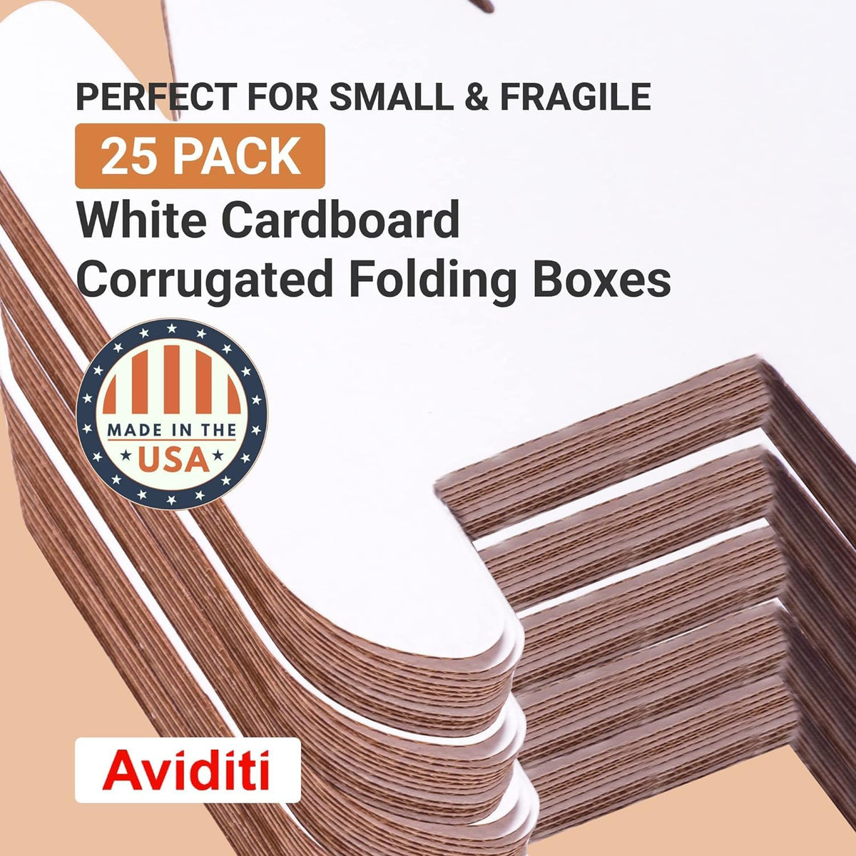 Shipping Boxes Small 20"L x 20"W x 20"H 25-Pack - Corrugated Cardboard Box for Moving, Mailing, Packing, Packaging