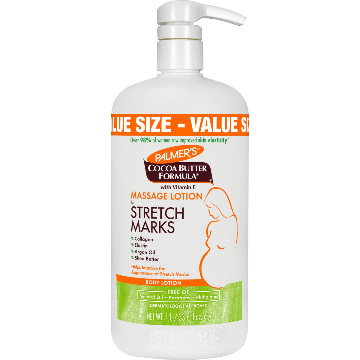 Stretch Marks Body Lotion for Pregnancy & Weight Changes (33.8 Oz)