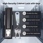 Cabinet Plane Lock Switch Zinc Alloy Push to Close (Black)