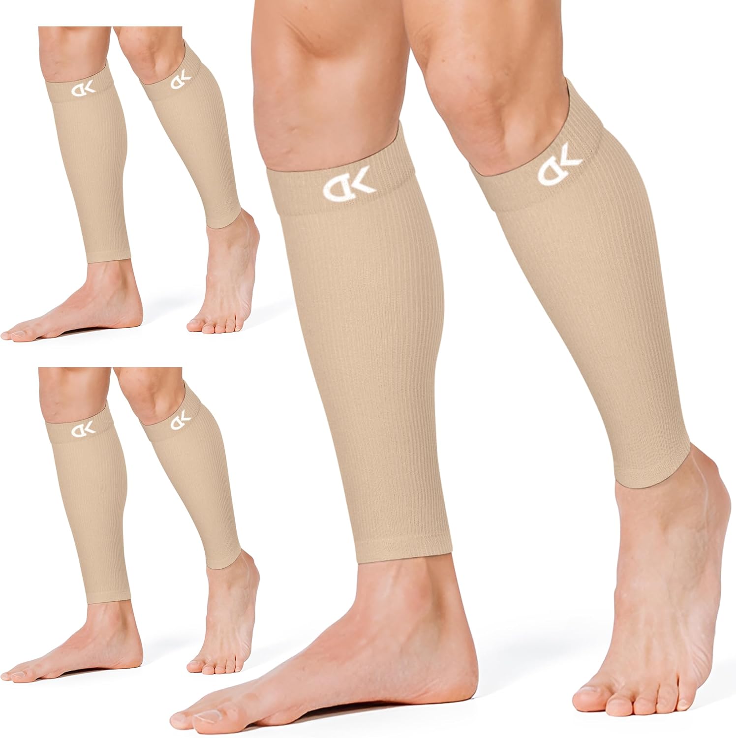 Calf Compression Sleeve for Women & Men Circulation (3 Pairs) 15-20 mmHg is Best Support for Running Cycling