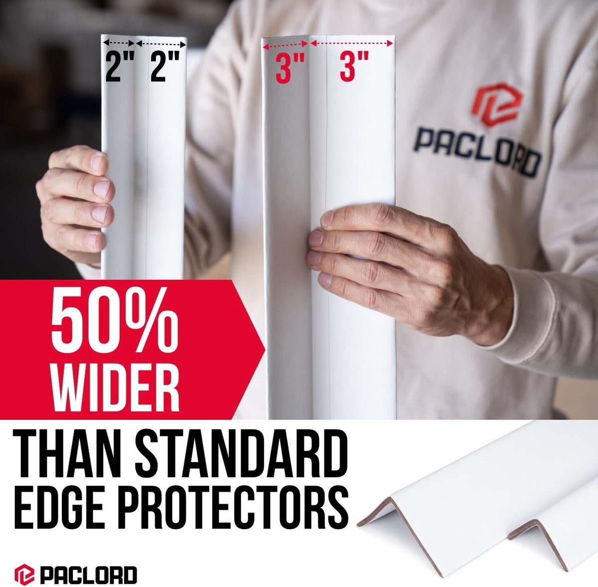 Extra-Wide 36" x 3" x 3" Reinforced Cardboard Edge Protectors