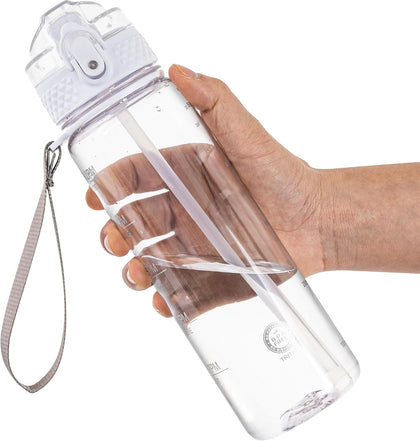 17oz Kids Water Bottle, Tritan BPA-Free, Leakproof Flip Straw Lid, Motivational Time Marker, Carry Strap, Reusable