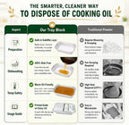 Cooking Oil Solidifier, 12-Pack Disposable Grease Disposal Trays