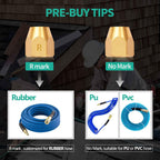 4pcs Premium Solid Brass Pneumatics Reusable Rubber Hose-End Repair Fitting, 3/8" Barb For 3/8-Inch ID Rubber Air Hose With 1/4" NPT