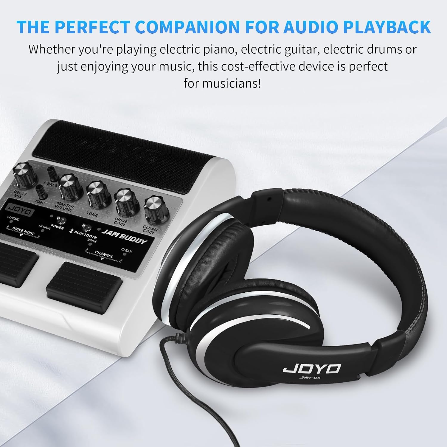 Over Ear Headphones Wired Studio Headphones with 1/4 to 3.5mm Jack for Guitar Amplifier Keyboard Recording Podcast DJ