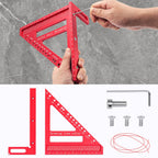 Large Carpenter Square 8.42" x7.67 Precision Woodworking Tools 15-90 Degree Versatile 3D Multi-Angle Square with Angle Pin for Woodworking,Engineering and Construction