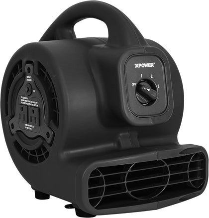P-80A Mini Mighty 138 W 600 CFM Centrifugal Air Mover, Carpet Dryer, Floor Fan, Blower, Stackable, Daisy Chain, for