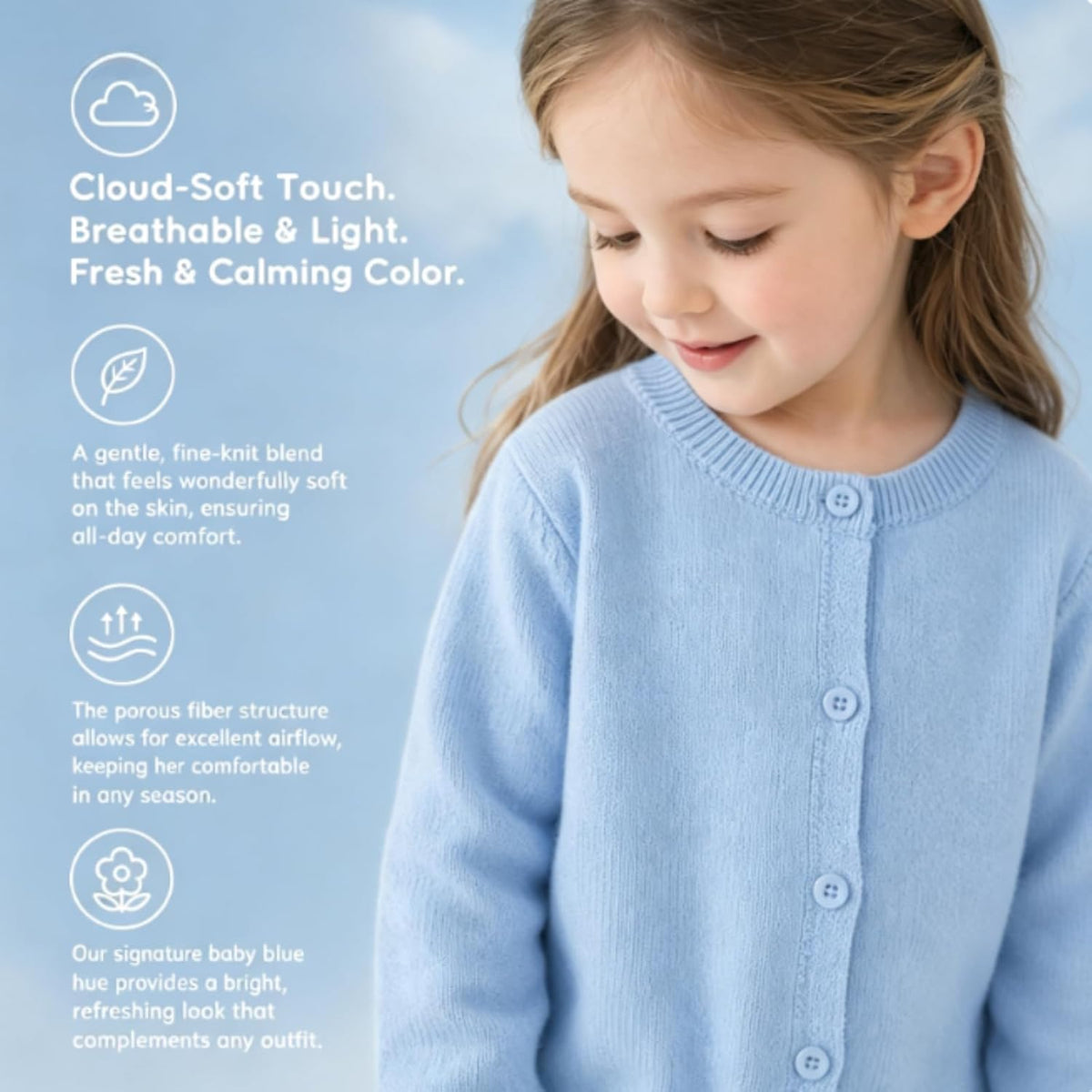 Girls Cardigan Sweater 2026 Fall Kids School Uniforms Cotton Button Down Toddler Sweaters Tops Winter Warm Jacket