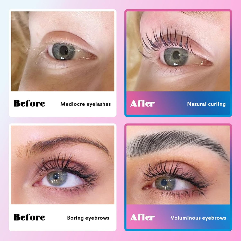 Lash Lift and Black Color Kit, Brow Lamination Kit with Color | Lash & Brow Perm/Coloring Kit with Lash Lift Glue