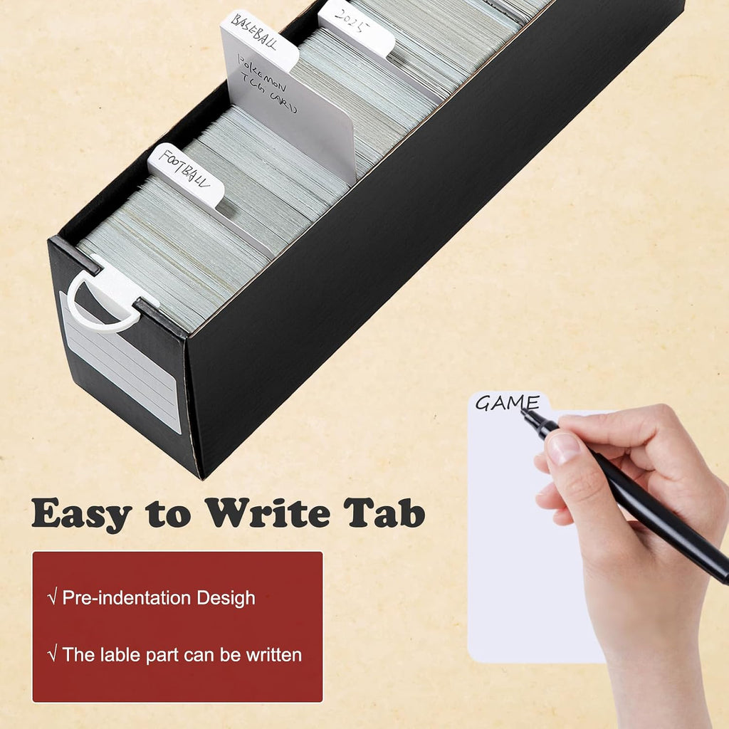 200PCS Sports Trading Card Dividers Vertical for Card Box | White Paper Cards Divider for Standard MTG/TCG/PKMN/Game