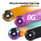 Diamond-Cut Bicycle Stem Headset Top Cap, Black