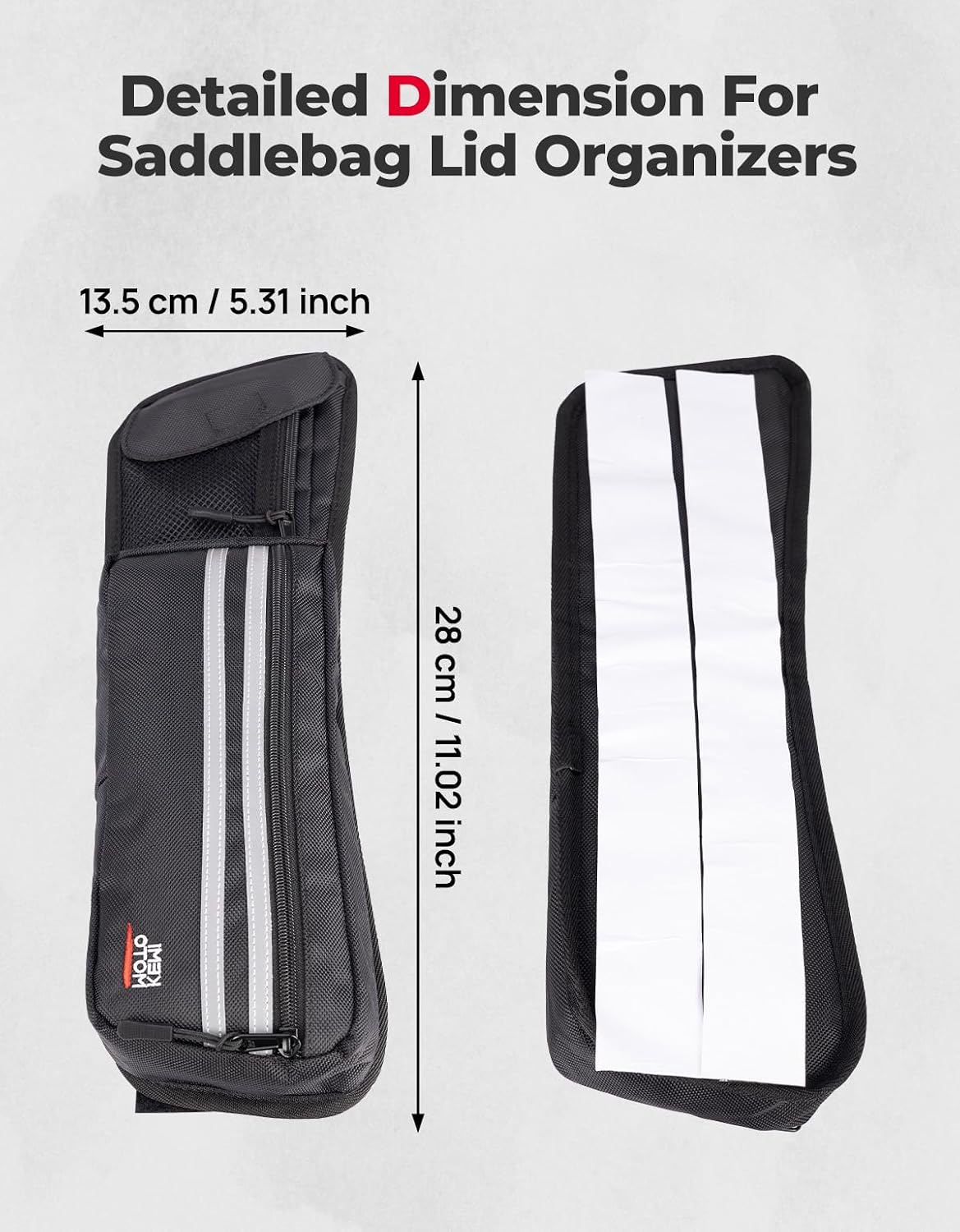 Upgraded Saddlebag Lid Organizers 2 Pack | Compatible with Touring 1980-2024 2025 for Street Glide Road King Road