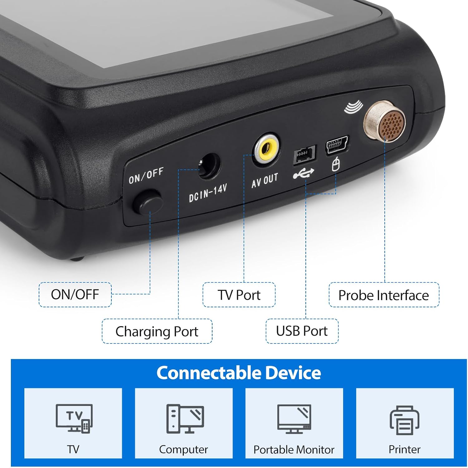 Portable Ultrasound Machine for Pregnancy - with Convex Probe & 5 Imaging Modes, Pregnancy Digital Ultrasound Machine