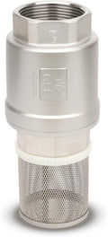 1-1/2" NPT Foot Valve with Filter, Stainless Heavy Duty Female Thread, DN40