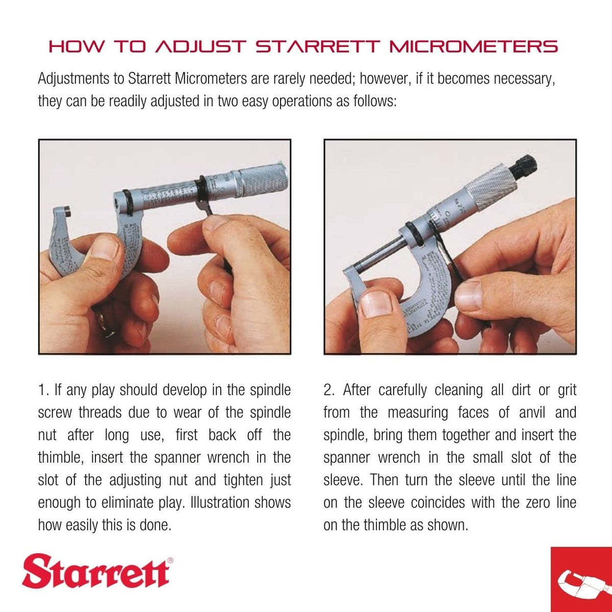 Starrett Outside Digital Micrometer, 0-1" Range, .0001" Graduation