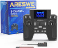 ARESWEI HT-8A 8CH 2.4GHz RC Radio for RC Car Drone Boat | FHSS anti-jamming, 1.7" color screen RSSI telemetry