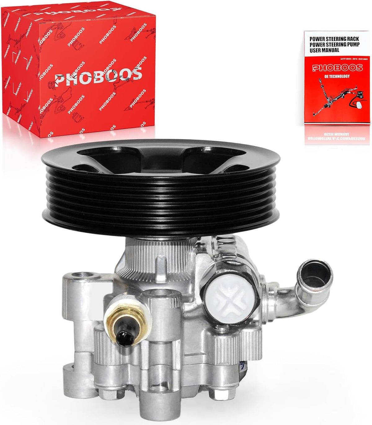 PHOBOOS Power Steering Pump Fit for Toyota RAV4 2001-2005
