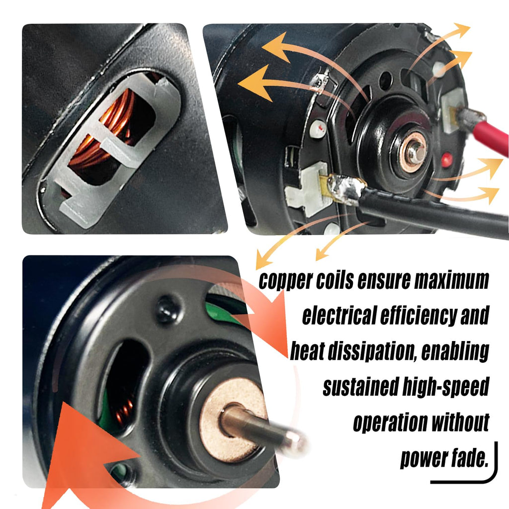 2PC 35T Waterproof RS550 Brushed RC Motor for 1/10 RC