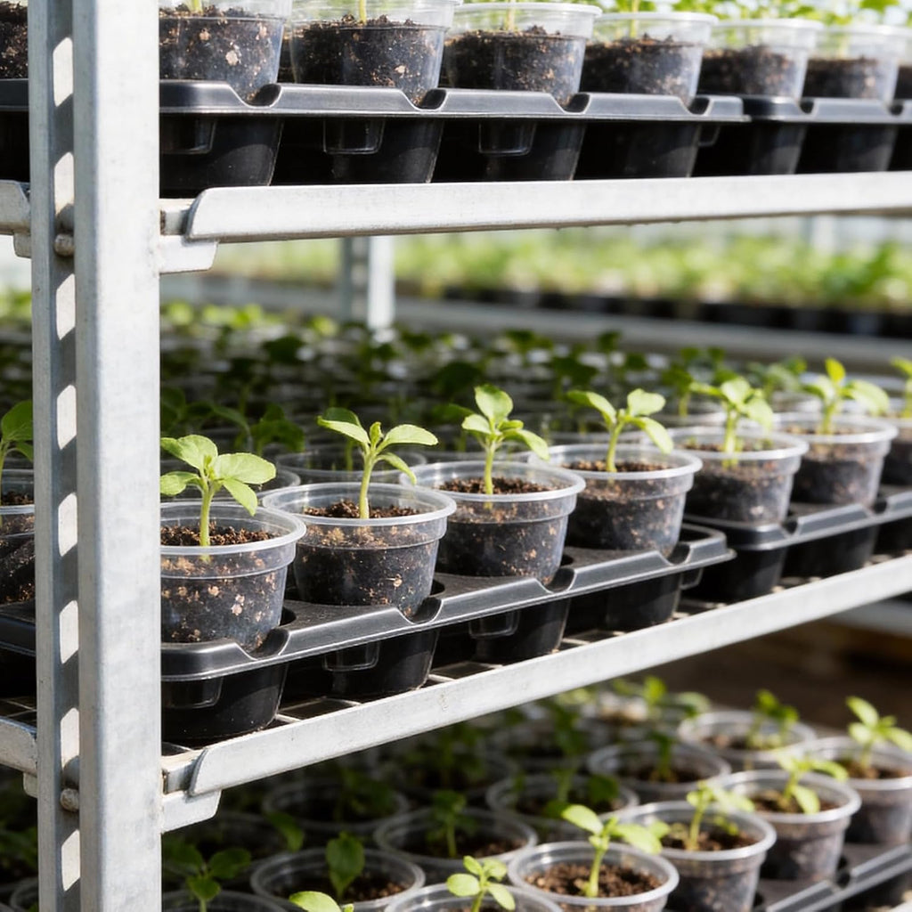 2 Pack 20 Cell Seed Starter Trays with Humidity Domes and 40 Pots | Includes 2 humidity domes and 40 clear 3 inch
