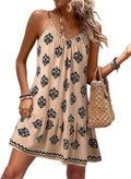 Womens Summer Dresses Spaghetti Strap Smocked Flowy Boho Dresses
