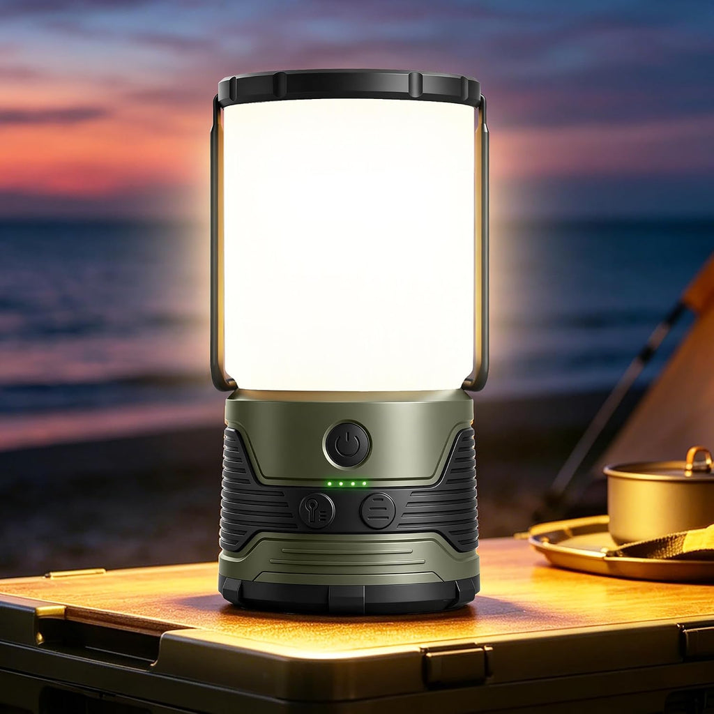 1200LM LED Camping Lantern Rechargeable, 7 Light Modes, 5000mAh Power Bank, IP45 Waterproof, Perfect Lantern