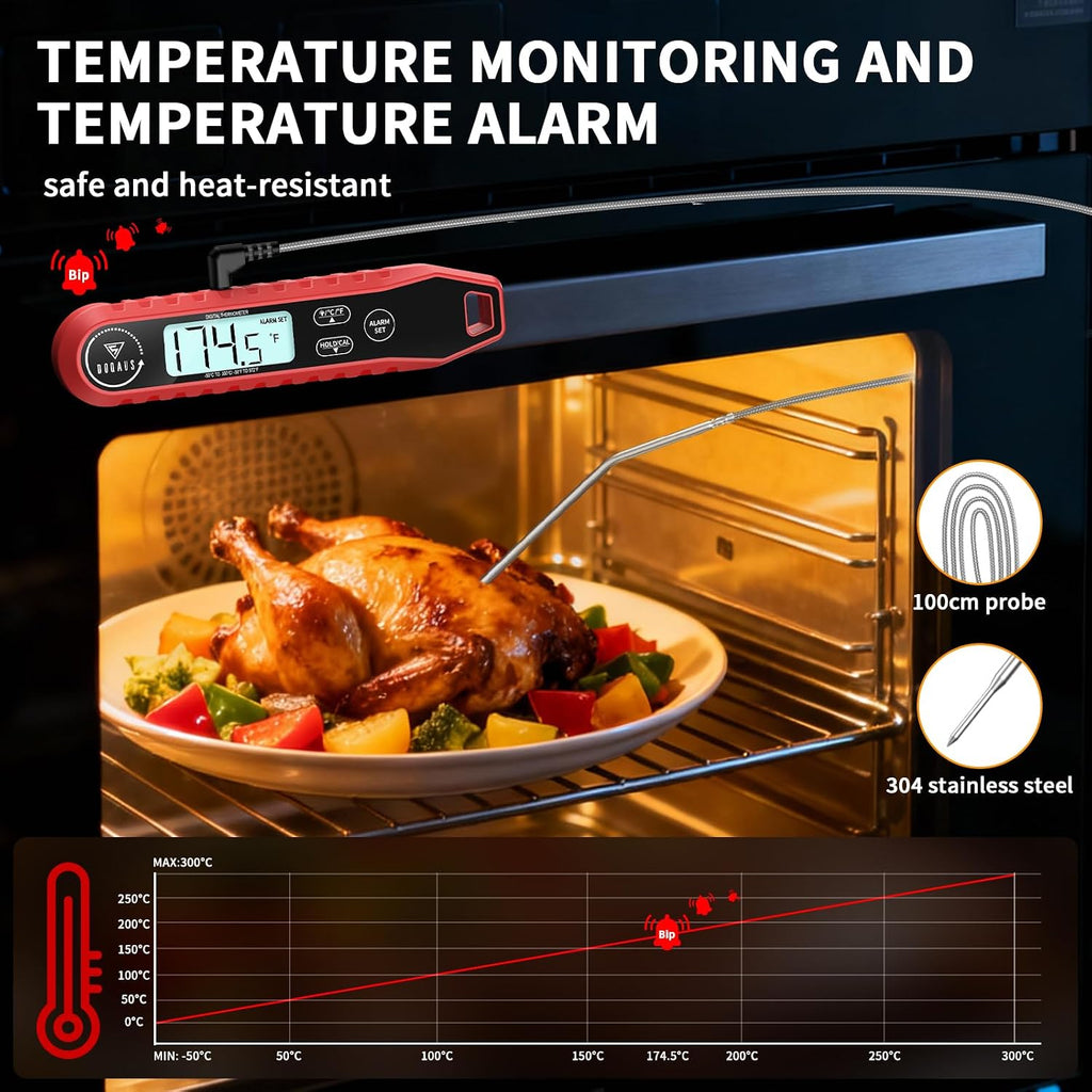 Meat Thermometer Digital with Dual Probe, Instant Read Thermometer