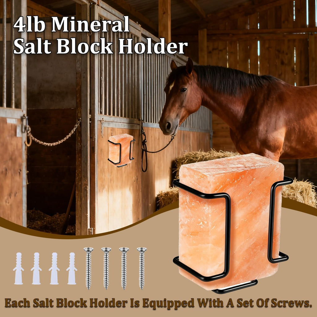 Salt Block Holder for Deer, Horses & Goats, Mineral Block Holder